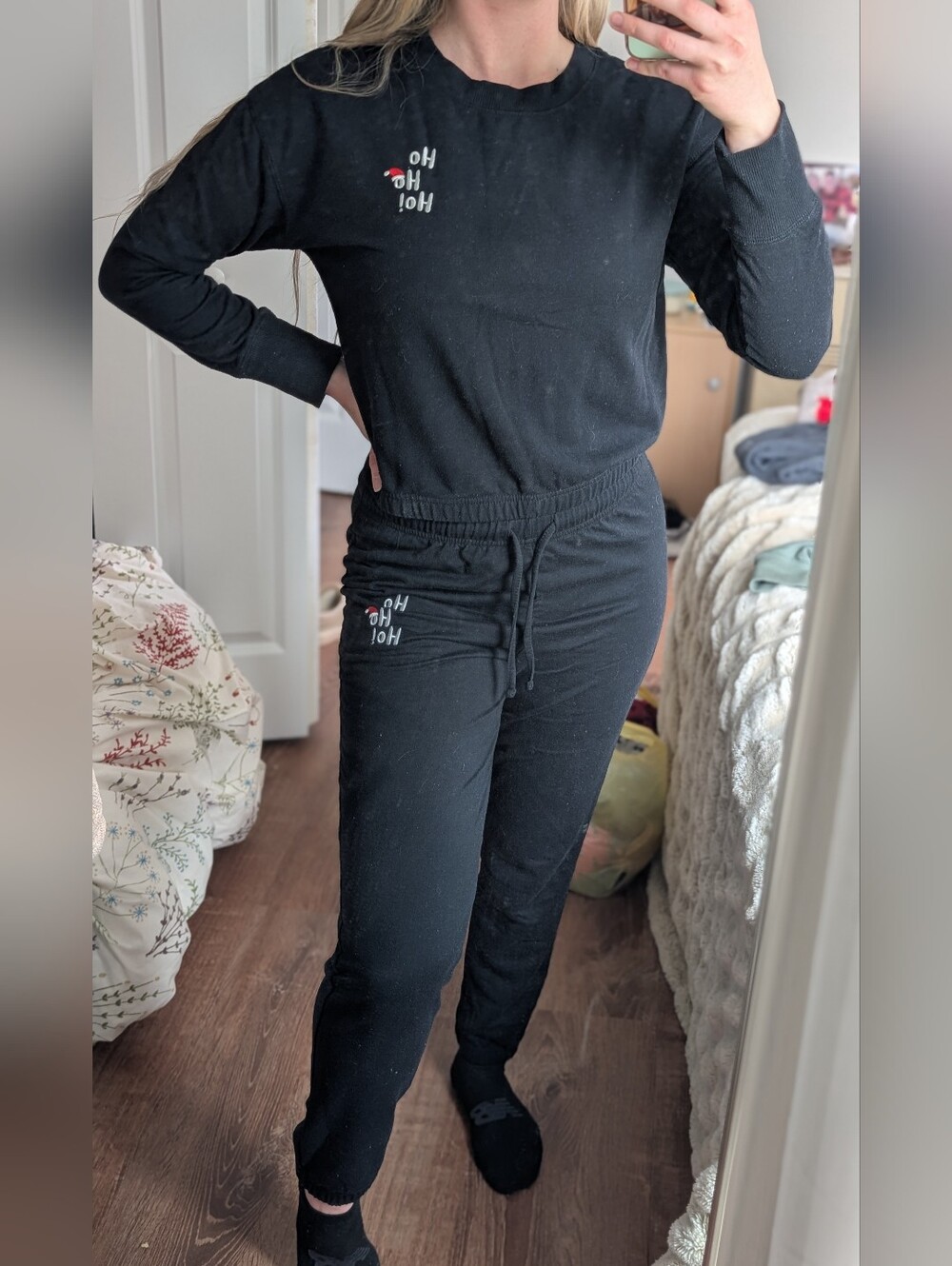 Cozie By Pink Rose Black PJ Set S